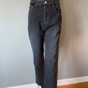 RE/DONE High Rise Stovepipe Faded Black